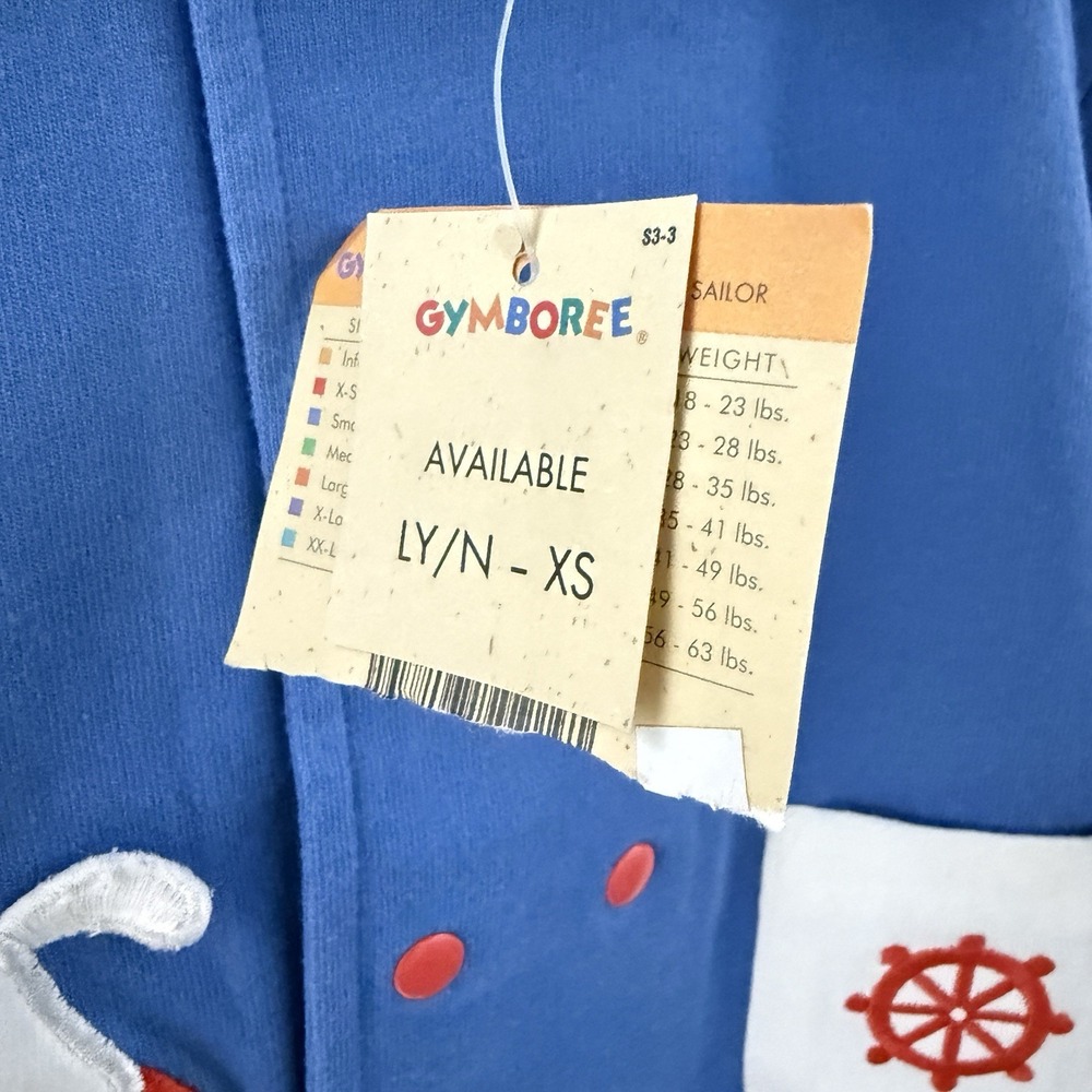 Vintage NWT Gymboree RAINBOW TAG 1996 December Spring Little Sailor Shirt Jacket - Picture 7 of 10